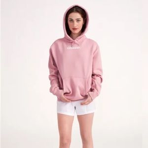 Glossier pink hoodie